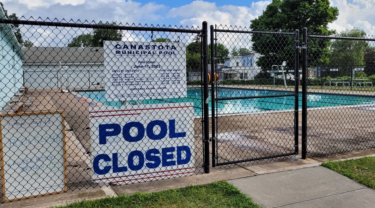 Village pool closed due to pump failure